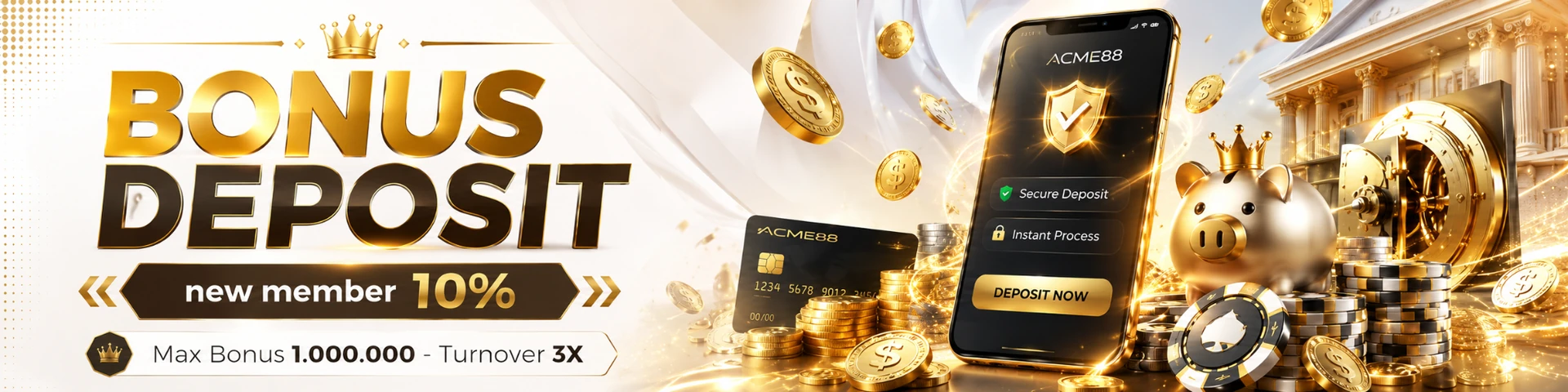 Bonus deposit new member 10 persen